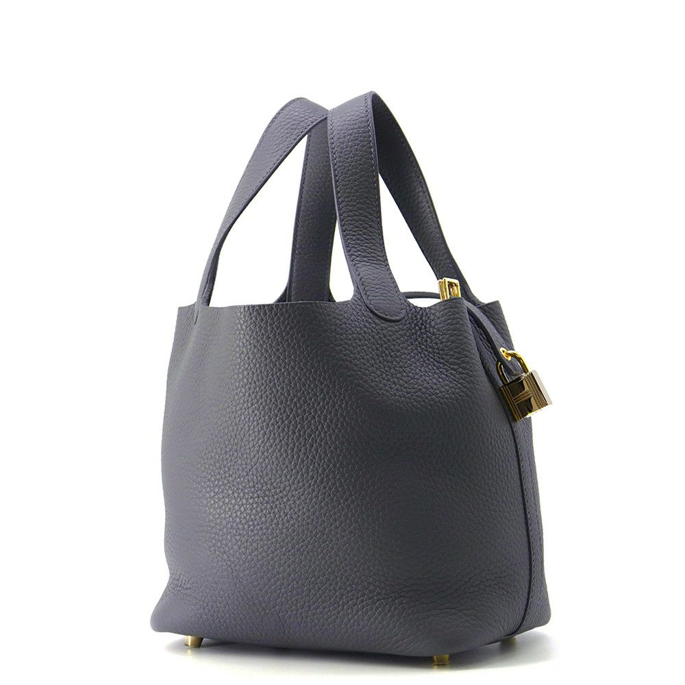 エルメス ハンドバッグ ピコタンロックPM アルドワーズ/シルバー金具 トリヨンクレマンス W刻印 HERMES トートバッグ