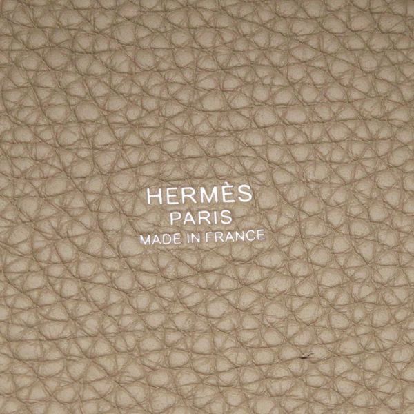 エルメス ハンドバッグ ピコタンロックPM ベージュマルファ/シルバー金具 トリヨンクレマンス K刻印 HERMES トートバッグ
