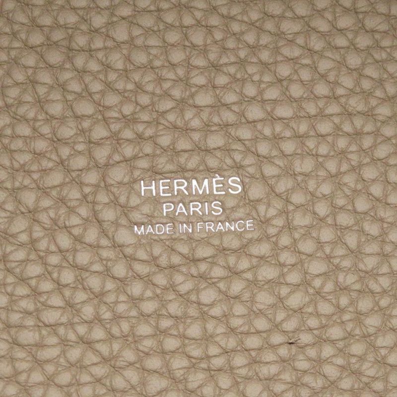 エルメス ハンドバッグ ピコタンロックPM ベージュマルファ/シルバー金具 トリヨンクレマンス K刻印 HERMES トートバッグ