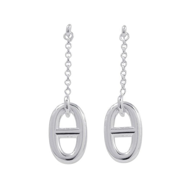 エルメス ピアス シェーヌダンクル ファランドール MM SV925シルバー HERMES ジュエリー