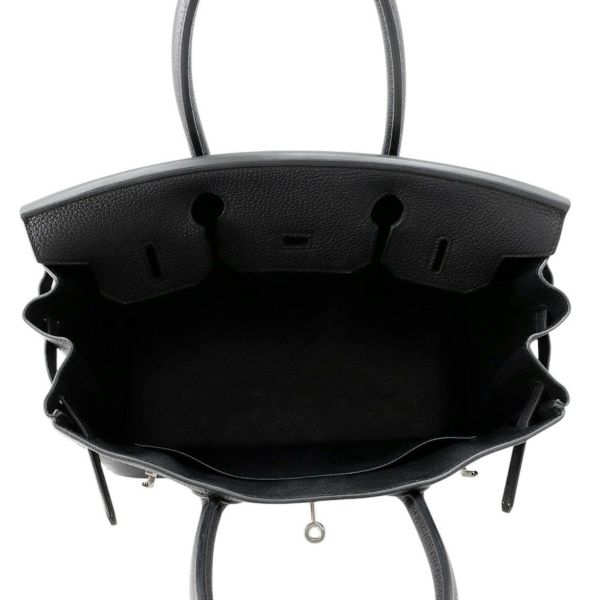 エルメス バーキン30 ブラック/シルバー金具 トゴ Z刻印 HERMES Birkin ハンドバッグ 黒