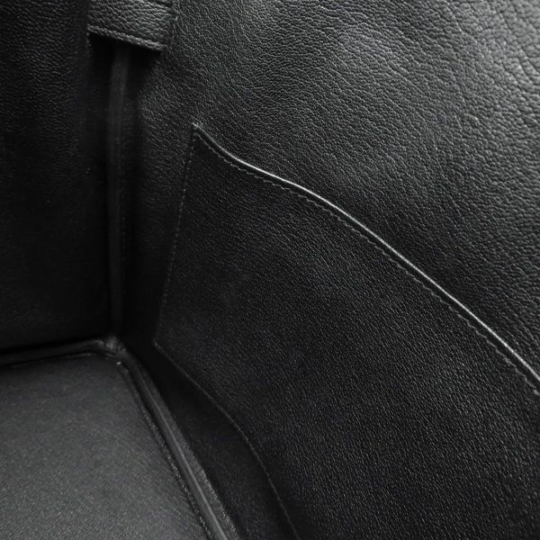 エルメス バーキン30 ブラック/シルバー金具 トゴ Z刻印 HERMES Birkin ハンドバッグ 黒