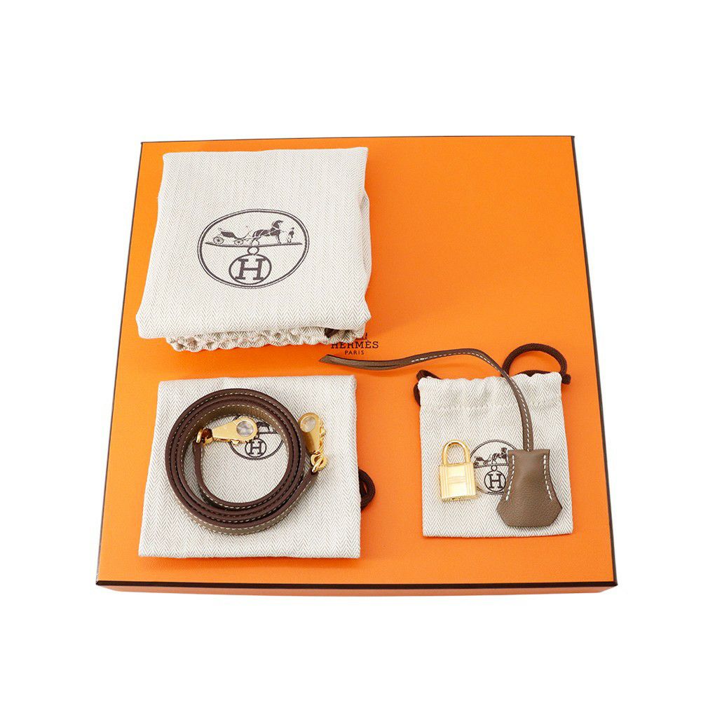 エルメス ボリード1923 25 エトゥープ/ゴールド金具 エバーカラー K刻印 2wayショルダー