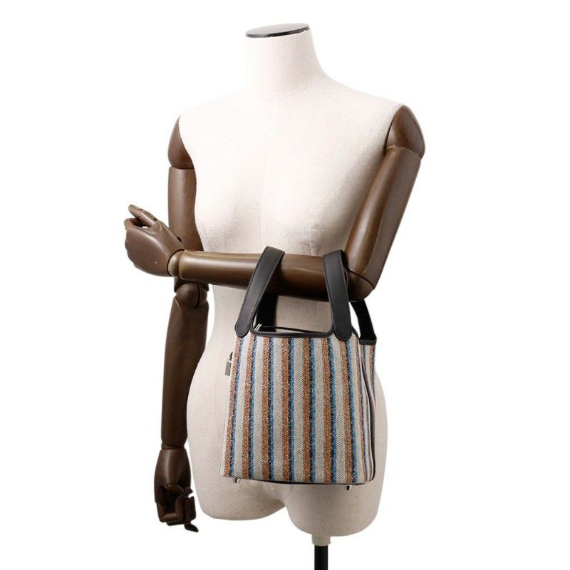 エルメス ピコタンロックPM クーベルチュール ブラック/エクリュ/フォーヴ/ブルーザンジバル/シルバー金具 トワルアッシュ/スイフト K刻印