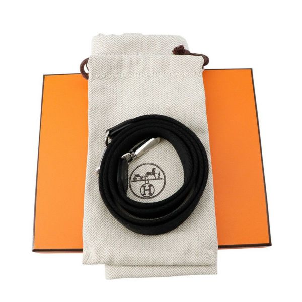 エルメス ショルダーバッグ エブリンTPM アマゾン 111cm ブラック/シルバー金具 トリヨンクレマンス K刻印 HERMES Evelyne 黒