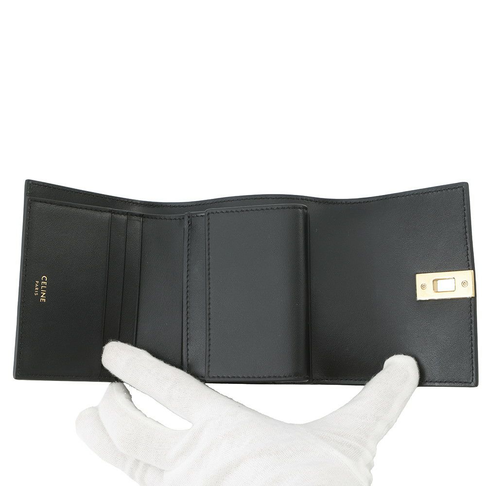 セリーヌ 三つ折り財布 16 セーズ スモール トリフォールド ウォレット 10F523CQ7 CELINE 黒