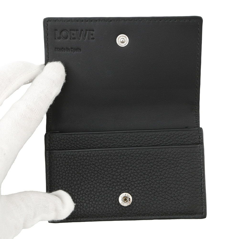 ロエベ カードケース アナグラム ビジネスカードホルダー ソフトグレインカーフレザー C660M97X05 LOEWE 財布 黒