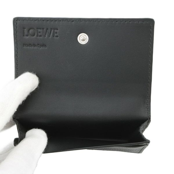 ロエベ カードケース アナグラム ビジネスカードホルダー ソフトグレインカーフレザー C660M97X05 LOEWE 財布 黒