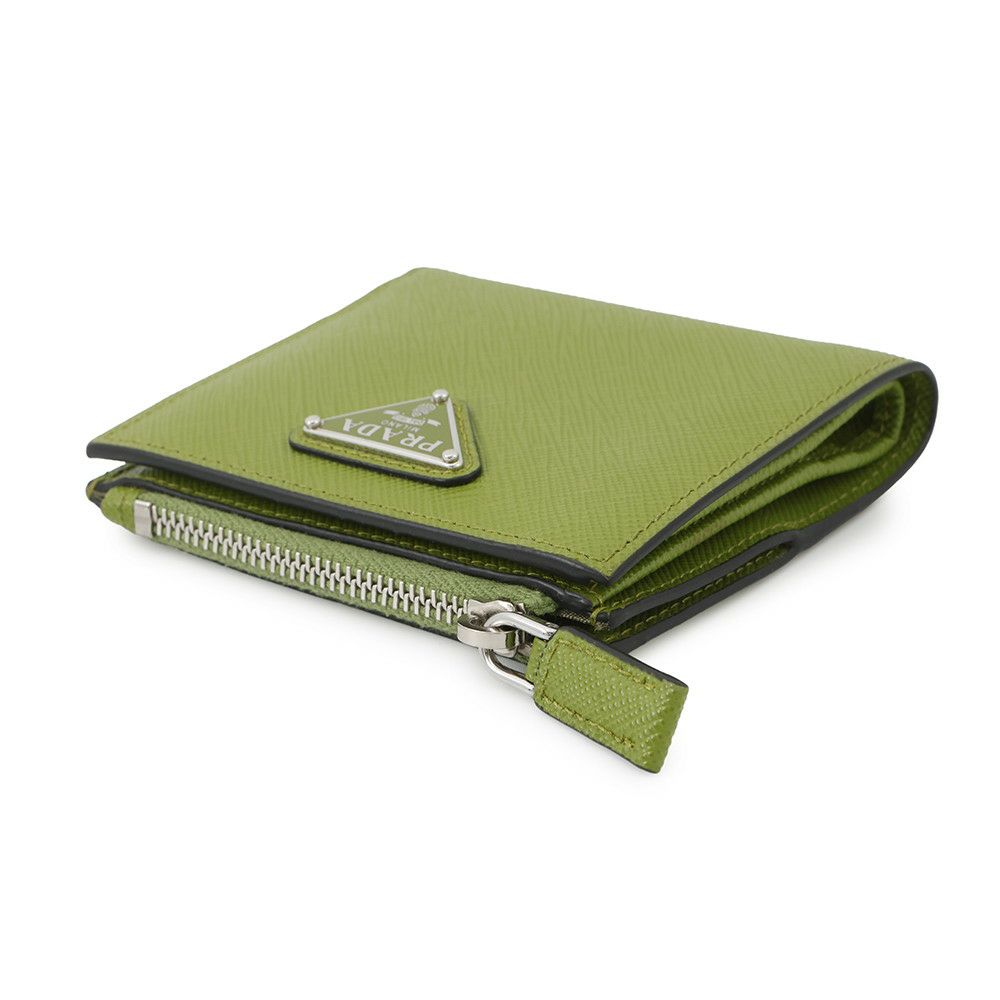 プラダ 二つ折り財布 サフィアーノ トライアングルロゴ 2ML049 PRADA 日本限定カラー