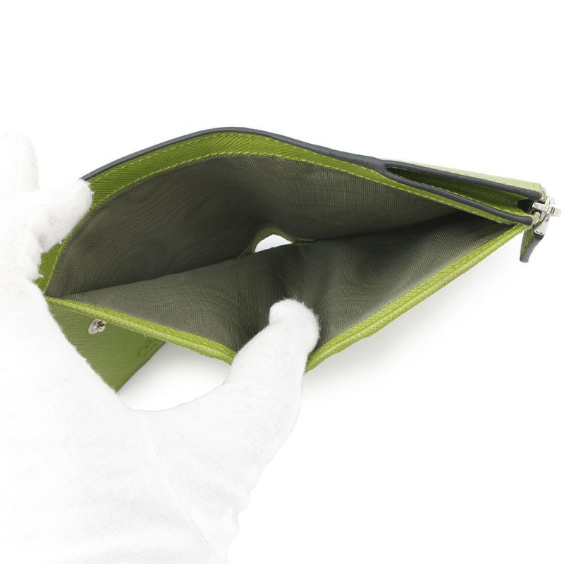 プラダ 二つ折り財布 サフィアーノ トライアングルロゴ 2ML049 PRADA 日本限定カラー