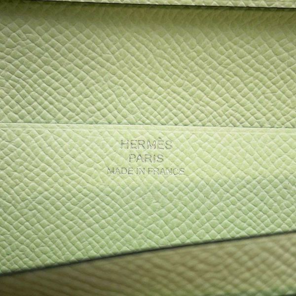 エルメス 長財布 ベアンスフレ ヴェールフィズ/シルバー金具 エプソン U刻印 HERMES 財布