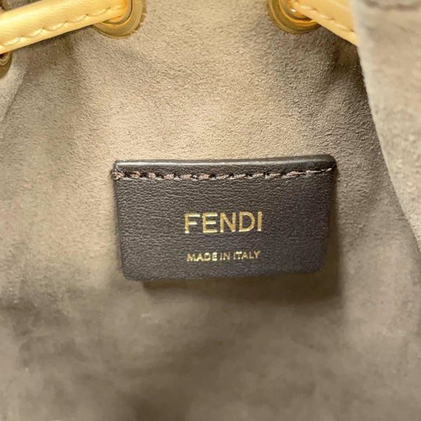 フェンディ ショルダーバッグ ズッカ柄 モン トレゾール ミニ レザー 8BS010 FENDI 2wayハンドバッグ