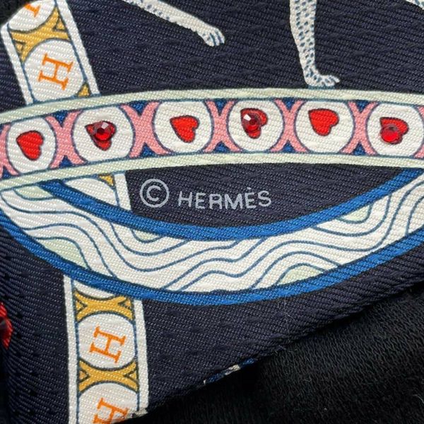 エルメス スカーフ ツイリー ビジュー ピケ ハートのクイーン Dame de Coeur HERMES シルクツイル 2022年秋冬 黒