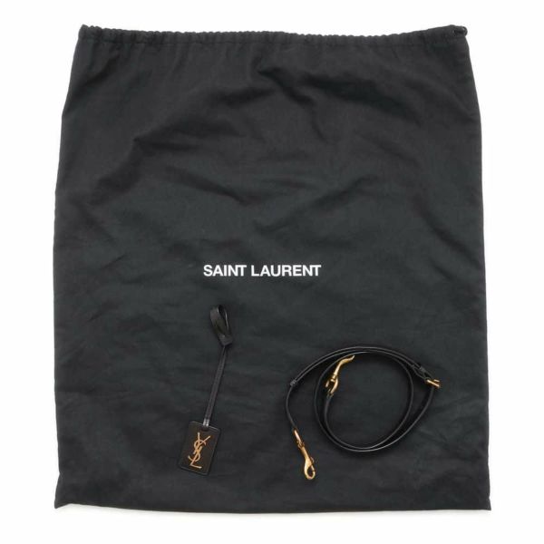 サンローランパリ トートバッグ ホーボーバッグ レザー 635266 SAINT LAURENT PARIS 2wayショルダー ポーチ付き 黒