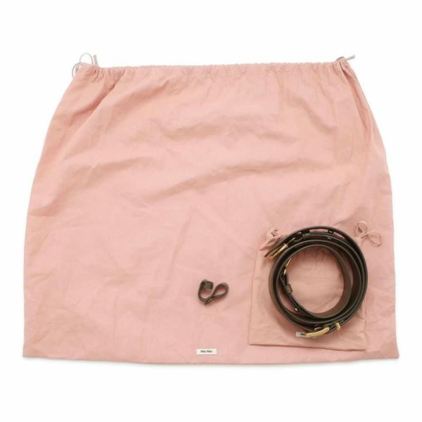 ミュウミュウ ハンドバッグ ボー レザー 5BB117 MIUMIU 2wayショルダーバッグ ボウリングバッグ