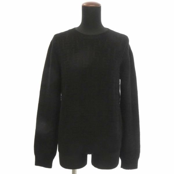 エルメス ニット Hロゴデザイン セーター ウール レディースサイズ40 HERMES アパレル 黒