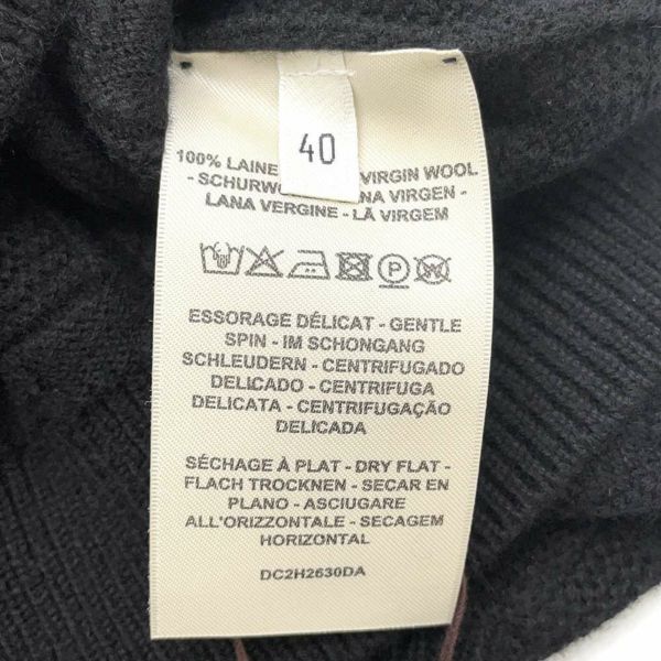 エルメス ニット Hロゴデザイン セーター ウール レディースサイズ40 HERMES アパレル 黒