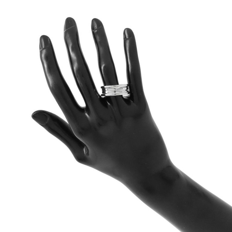 ブルガリ リング ビーゼロワン B-zero1 2バンド K18WGホワイトゴールド サイズ59 BVLGARI 指輪 ジュエリー