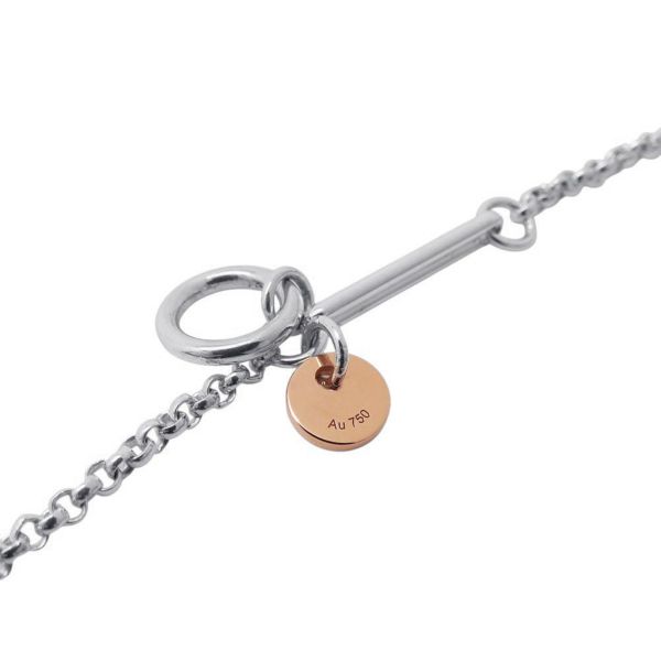 エルメス ネックレス エクスリブリス SV925シルバー/K18PGピンクゴールド PM HERMES ジュエリー