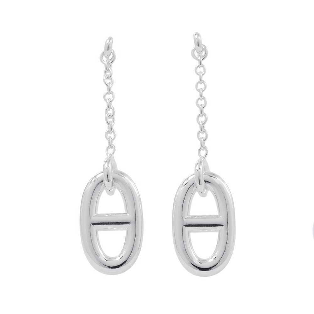 エルメス ピアス シェーヌダンクル ファランドール SV925シルバー HERMES ジュエリー アクセサリー