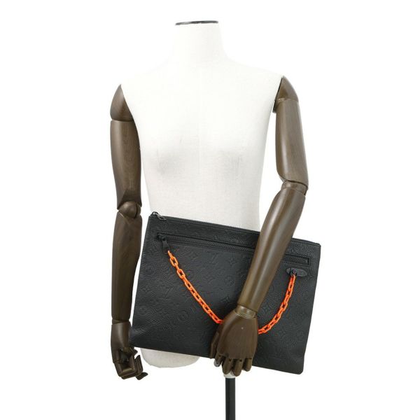 ルイヴィトン クラッチバッグ モノグラム・トリヨン ポシェット・A4 M67461 ヴァージル・アブロー 黒 ブラック