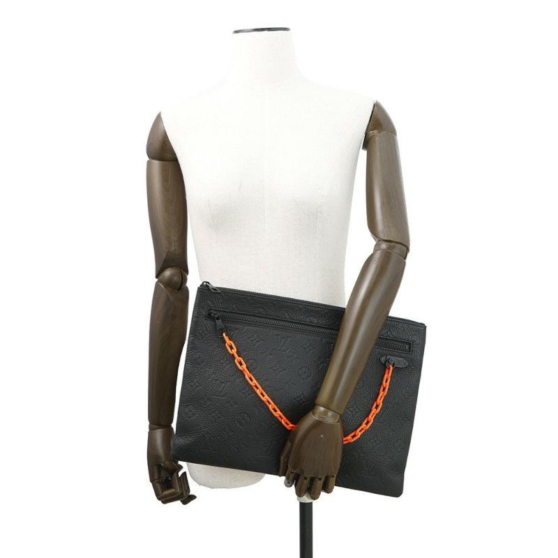 ルイヴィトン クラッチバッグ モノグラム・トリヨン ポシェット・A4 M67461 ヴァージル・アブロー 黒 ブラック