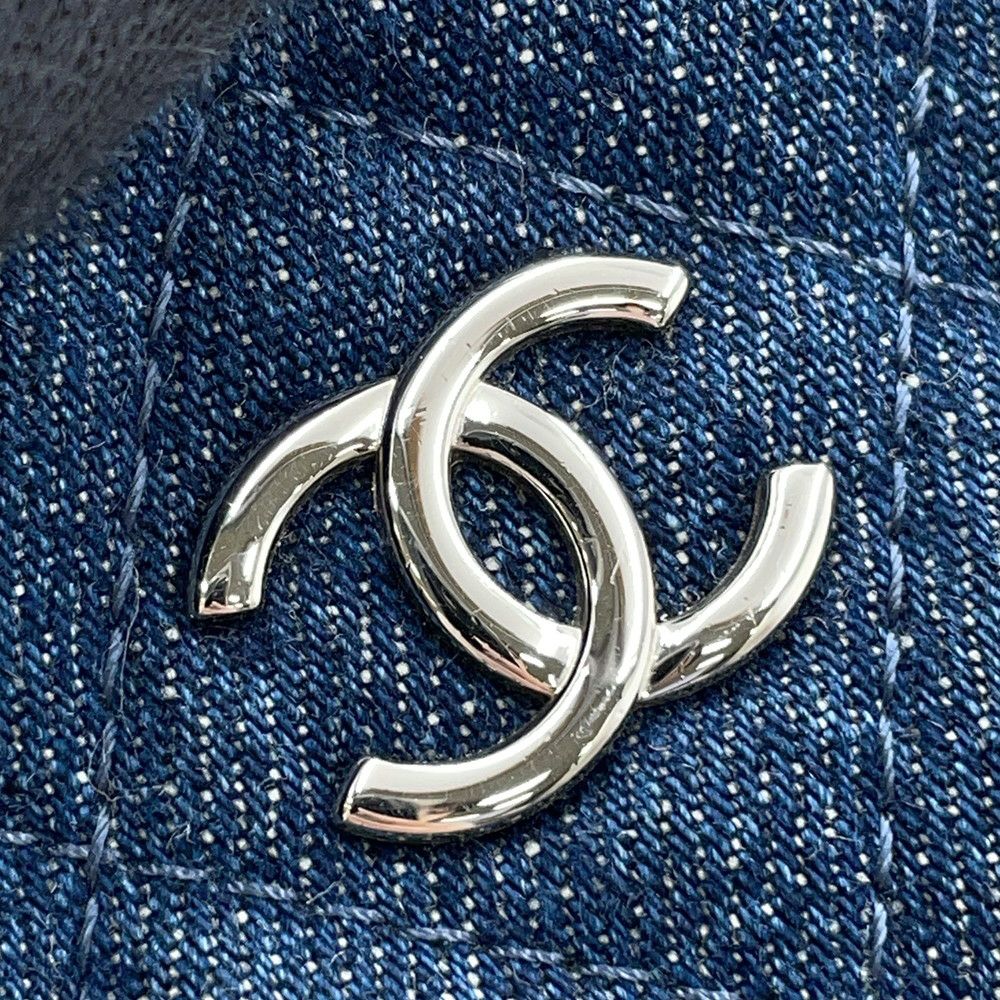 シャネル チェーンショルダーバッグ ココマーク マトラッセ ラウンド デニム AP0739 CHANEL