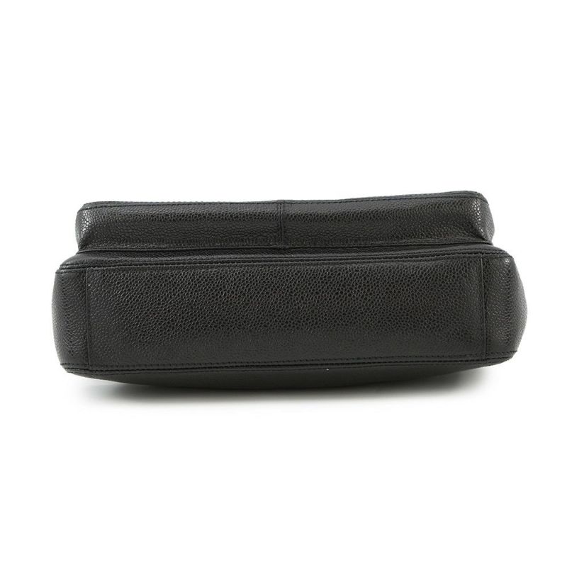 シャネル チェーントートバッグ ココマーク キャビアスキン CHANEL 黒