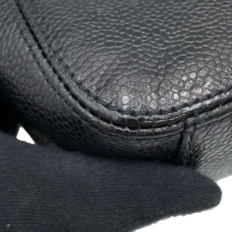 シャネル チェーントートバッグ ココマーク キャビアスキン CHANEL 黒