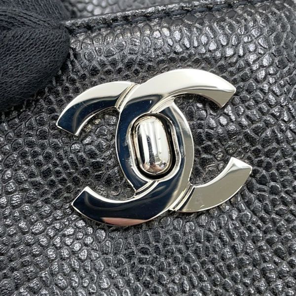 シャネル チェーントートバッグ ココマーク キャビアスキン CHANEL 黒
