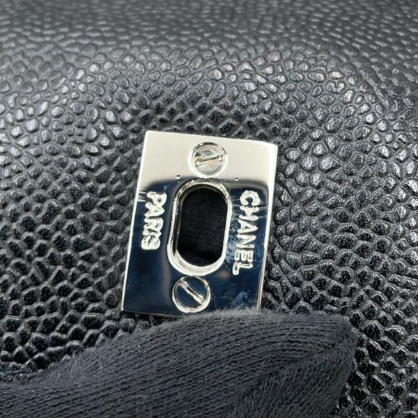 シャネル チェーントートバッグ ココマーク キャビアスキン CHANEL 黒