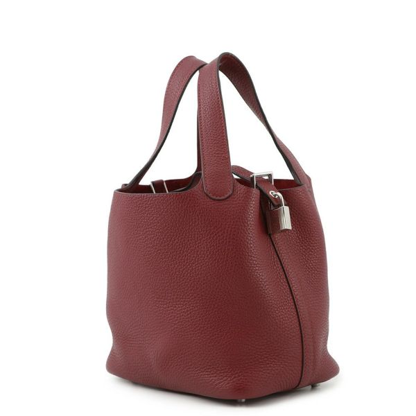 エルメス ハンドバッグ ピコタンロックPM ルージュグレナ/シルバー金具 トリヨンクレマンス X刻印