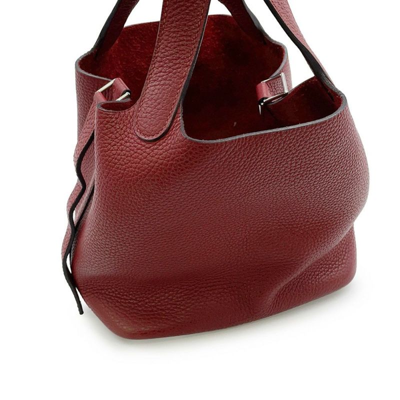 エルメス ハンドバッグ ピコタンロックPM ルージュグレナ/シルバー金具 トリヨンクレマンス X刻印