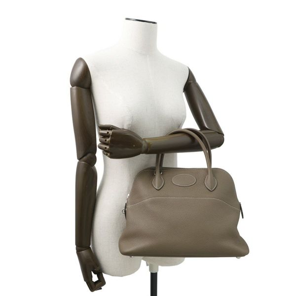 エルメス ハンドバッグ ボリード31 エトゥープ/シルバー金具 トリヨンクレマンス D刻印 2wayショルダー