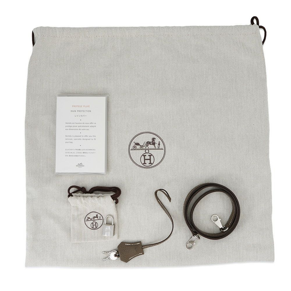 エルメス ハンドバッグ ボリード31 エトゥープ/シルバー金具 トリヨンクレマンス D刻印 2wayショルダー