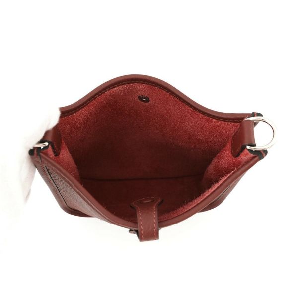 エルメス エブリンTPM 111cm アマゾンサングル コルダージュ ルージュアッシュ/シルバー金具 トリヨンクレマンス W刻印