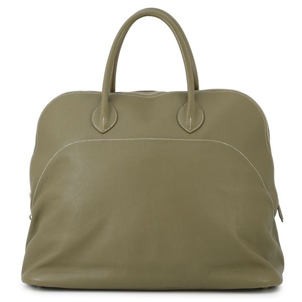 エルメス ボリードリラックス45 ヴェールグリス/シルバー金具 ヴォーシッキム □O刻印
