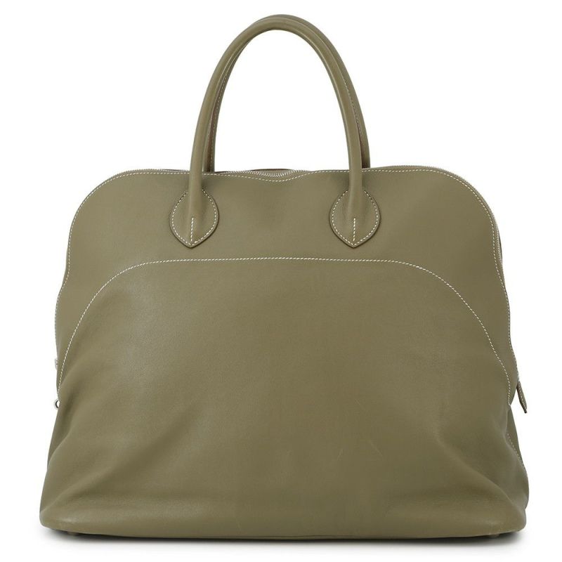 エルメス ボリードリラックス45 ヴェールグリス/シルバー金具 ヴォーシッキム □O刻印