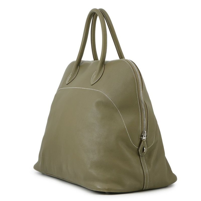 エルメス ボリードリラックス45 ヴェールグリス/シルバー金具 ヴォーシッキム □O刻印