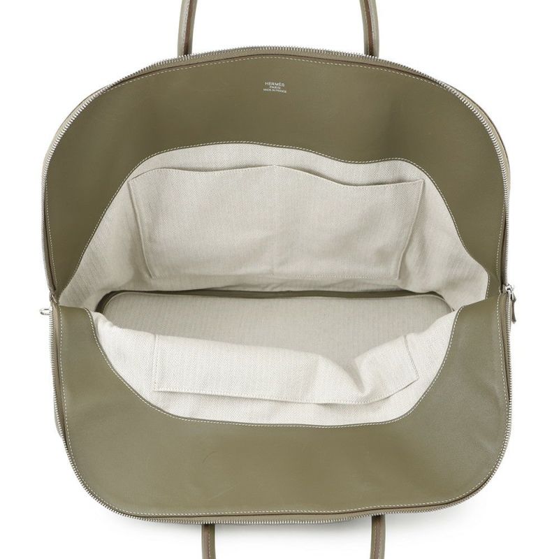 エルメス ボリードリラックス45 ヴェールグリス/シルバー金具 ヴォーシッキム □O刻印