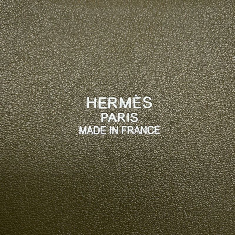 エルメス ボリードリラックス45 ヴェールグリス/シルバー金具 ヴォーシッキム □O刻印