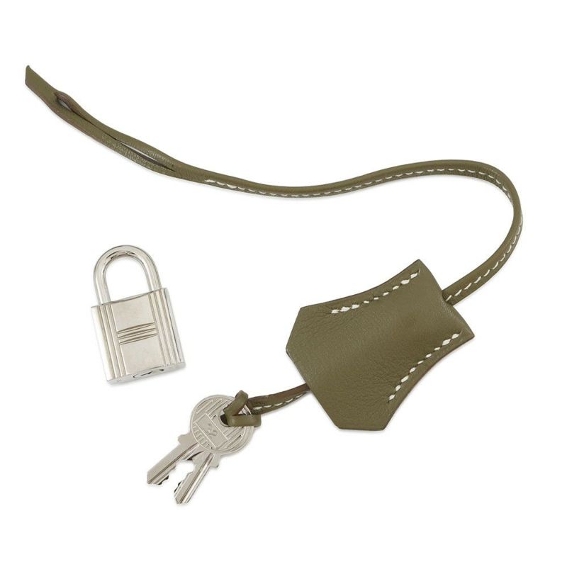 エルメス ボリードリラックス45 ヴェールグリス/シルバー金具 ヴォーシッキム □O刻印