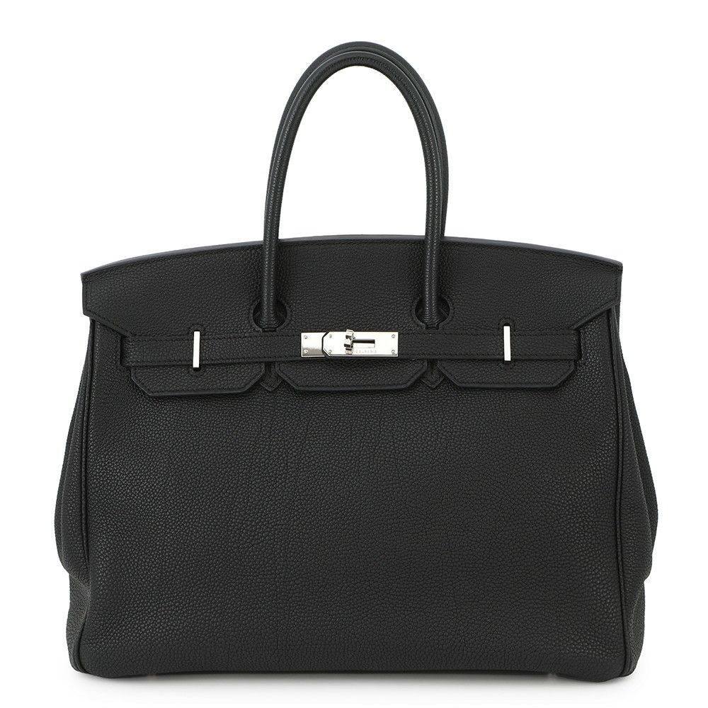 エルメス バーキン35 ブラック/シルバー金具 トゴ □N刻印  HERMES Birkin ハンドバッグ 黒