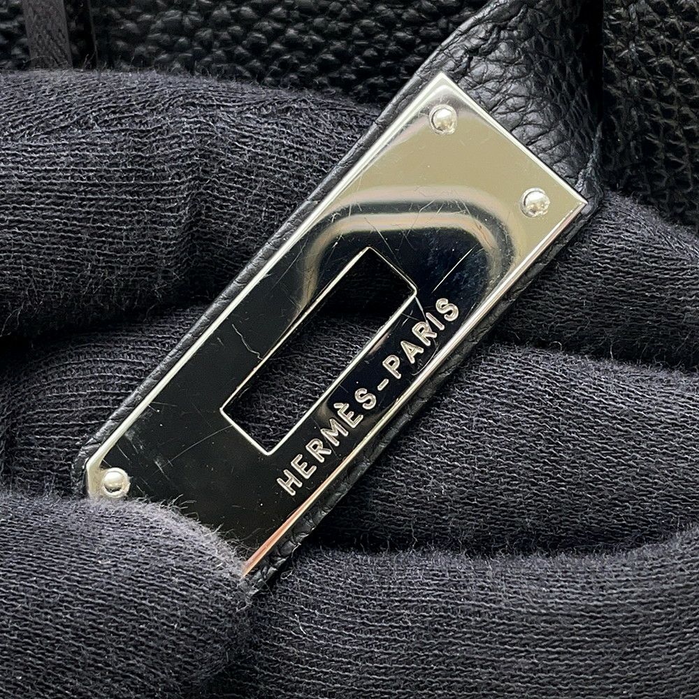 エルメス バーキン35 ブラック/シルバー金具 トゴ □N刻印  HERMES Birkin ハンドバッグ 黒