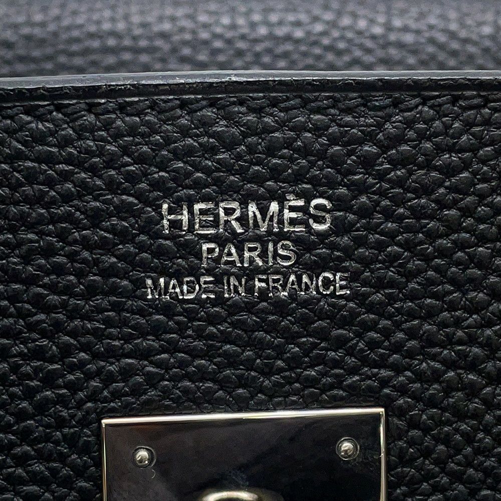 エルメス バーキン35 ブラック/シルバー金具 トゴ □N刻印  HERMES Birkin ハンドバッグ 黒