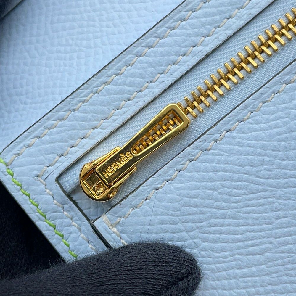 エルメス 長財布 ベアンスフレ ヴェルソ ヴェールクリケット/セレステ/ゴールド金具 エプソン Y刻印 財布