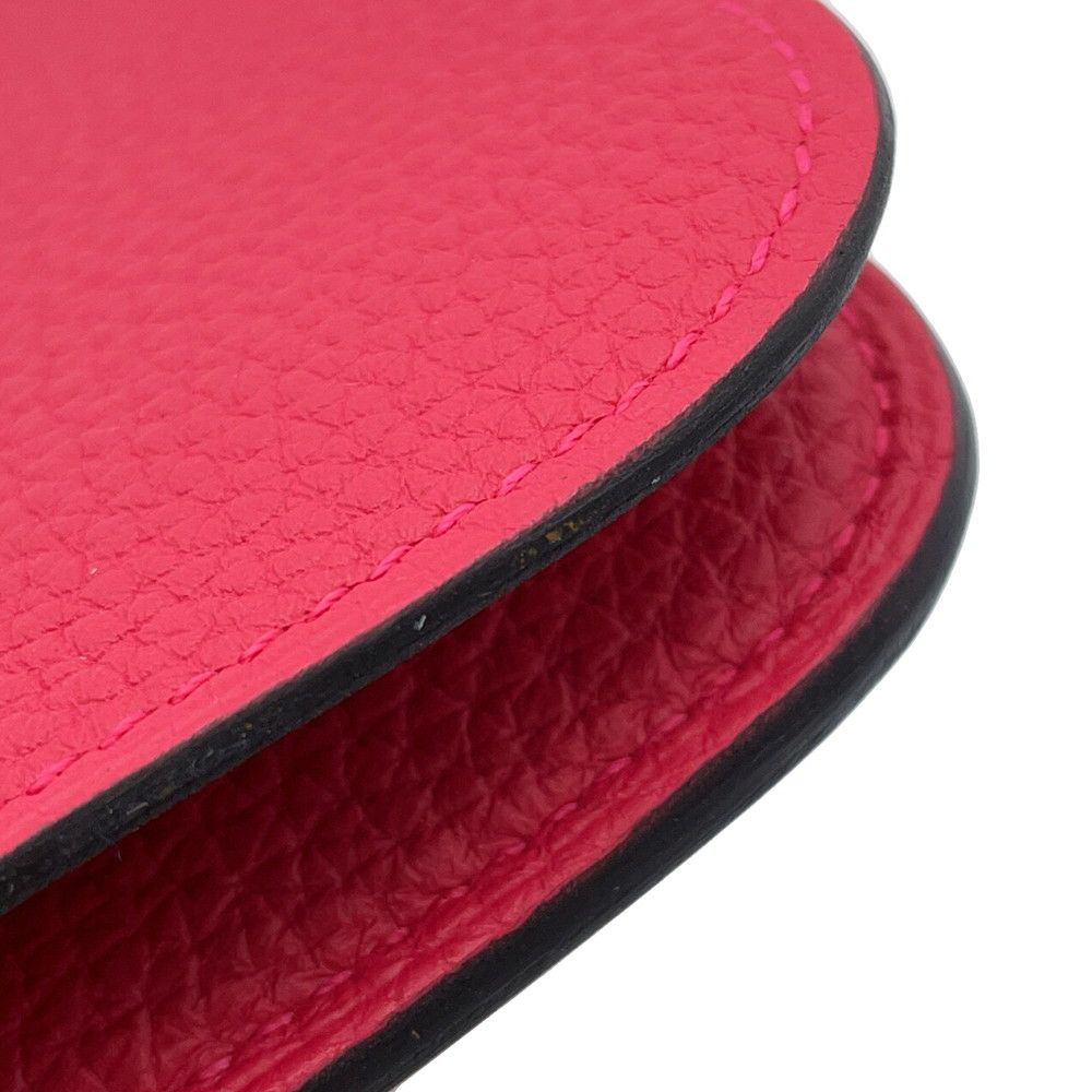 エルメス 長財布 ドゴンGM デュオ ローズメキシコ/シルバー金具 トゴ U刻印 HERMES 財布