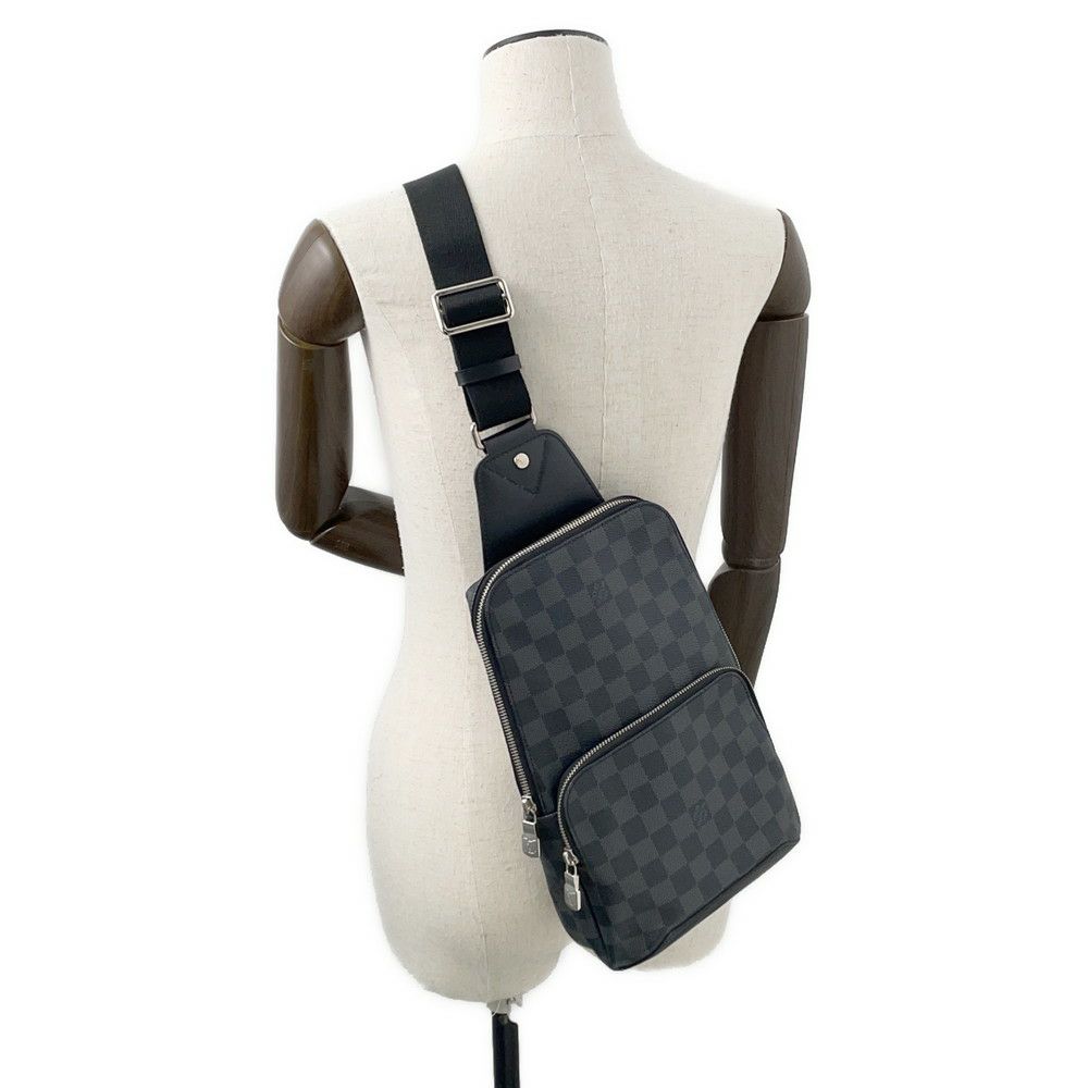ルイヴィトン ボディバッグ ダミエ・グラフィット アヴェニュー・スリングバッグ N41719 LOUIS VUITTON 黒 ブラック