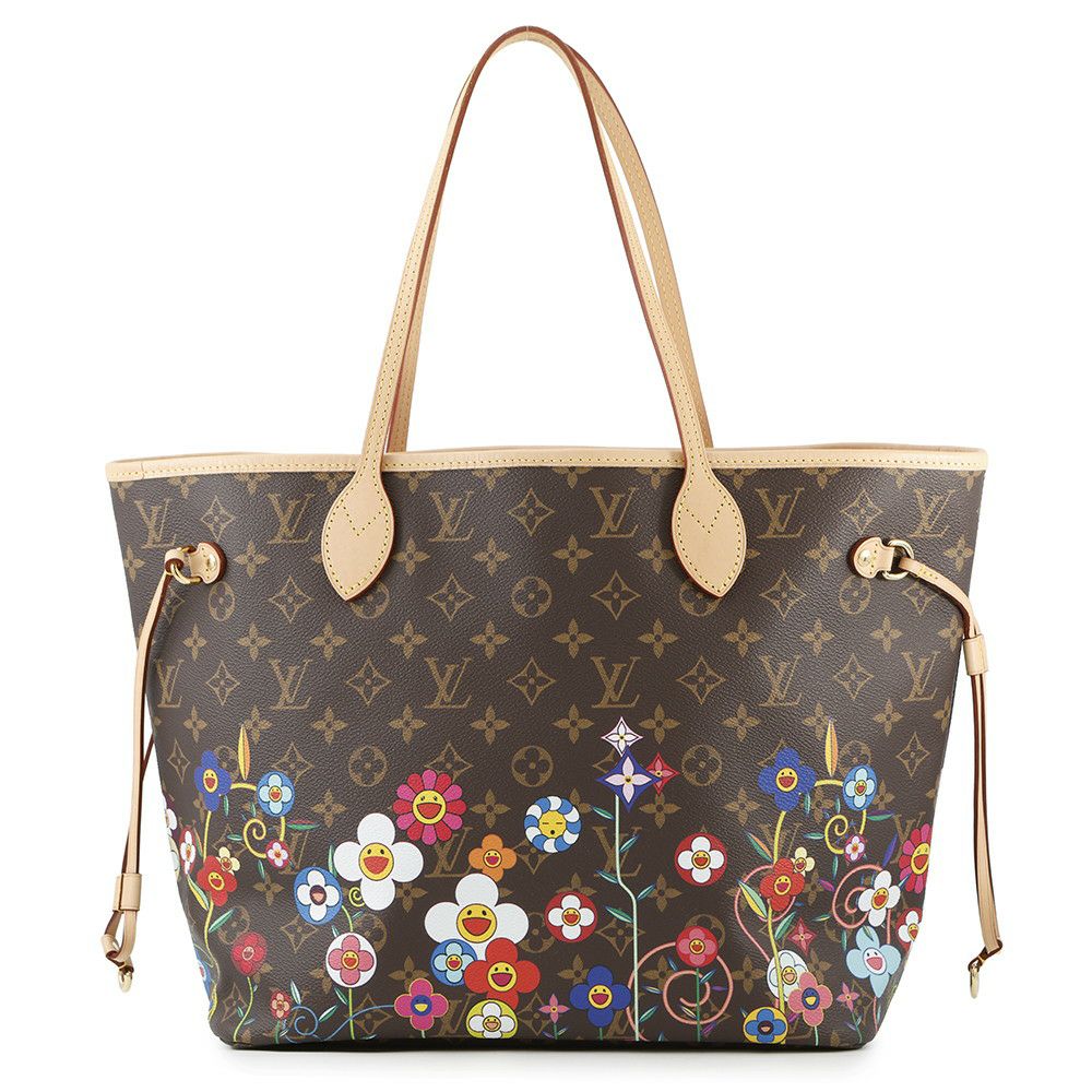 ルイヴィトン トートバッグ モノグラム LV × TM ネヴァーフル MM ポーチ付き M13271 LOUIS VUITTON 村上隆 コラボ