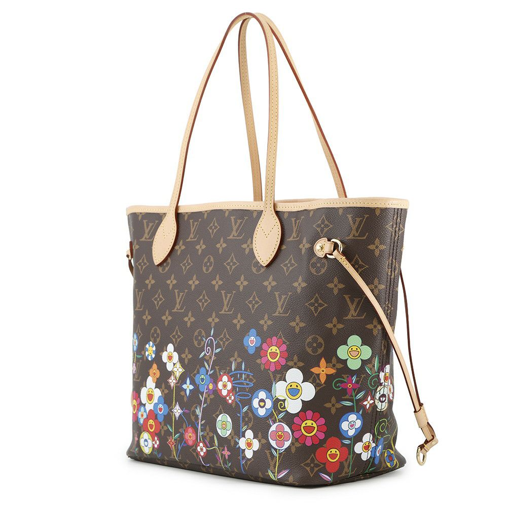 ルイヴィトン トートバッグ モノグラム LV × TM ネヴァーフル MM ポーチ付き M13271 LOUIS VUITTON 村上隆 コラボ